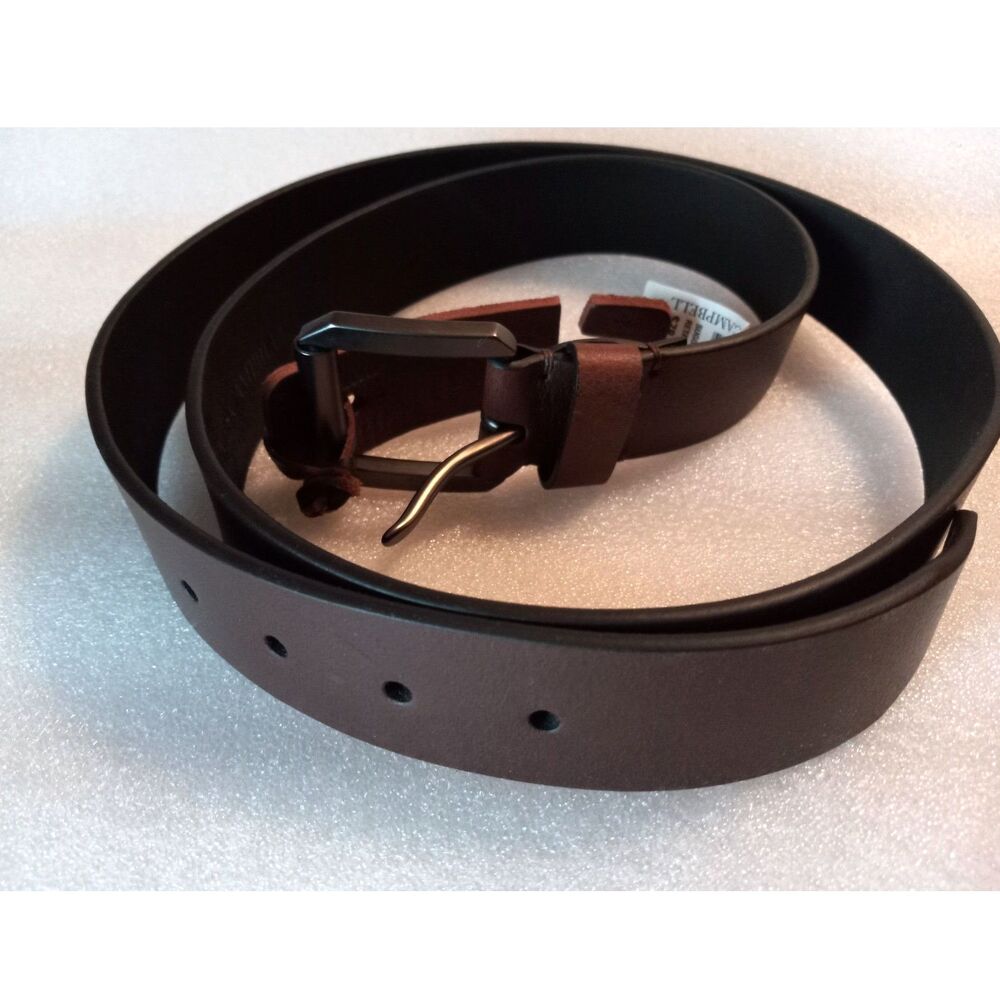 NWT Mens James Campbell Genuine Leather Belt Size 44 Brown (Style #: 40103-200)